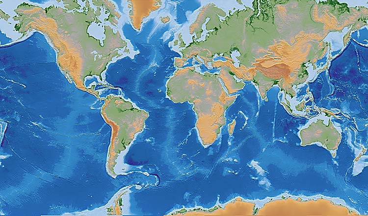 Topography of the Ocean Floor