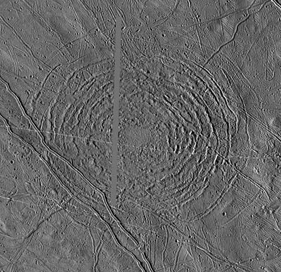 crater on Europa