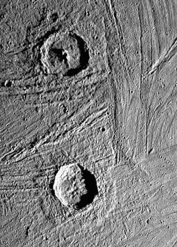 Impact craters on Ganymede