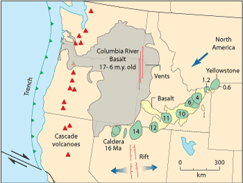 Flood basalt in northwestern US