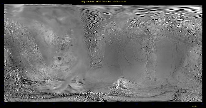Shaded relief map of Enceladus
