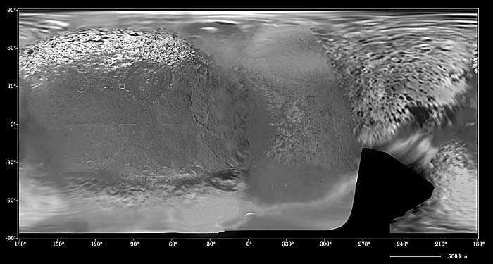 The shaded relief map of Iapetus