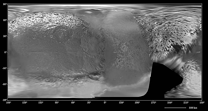 The shaded relief map of Iapetus